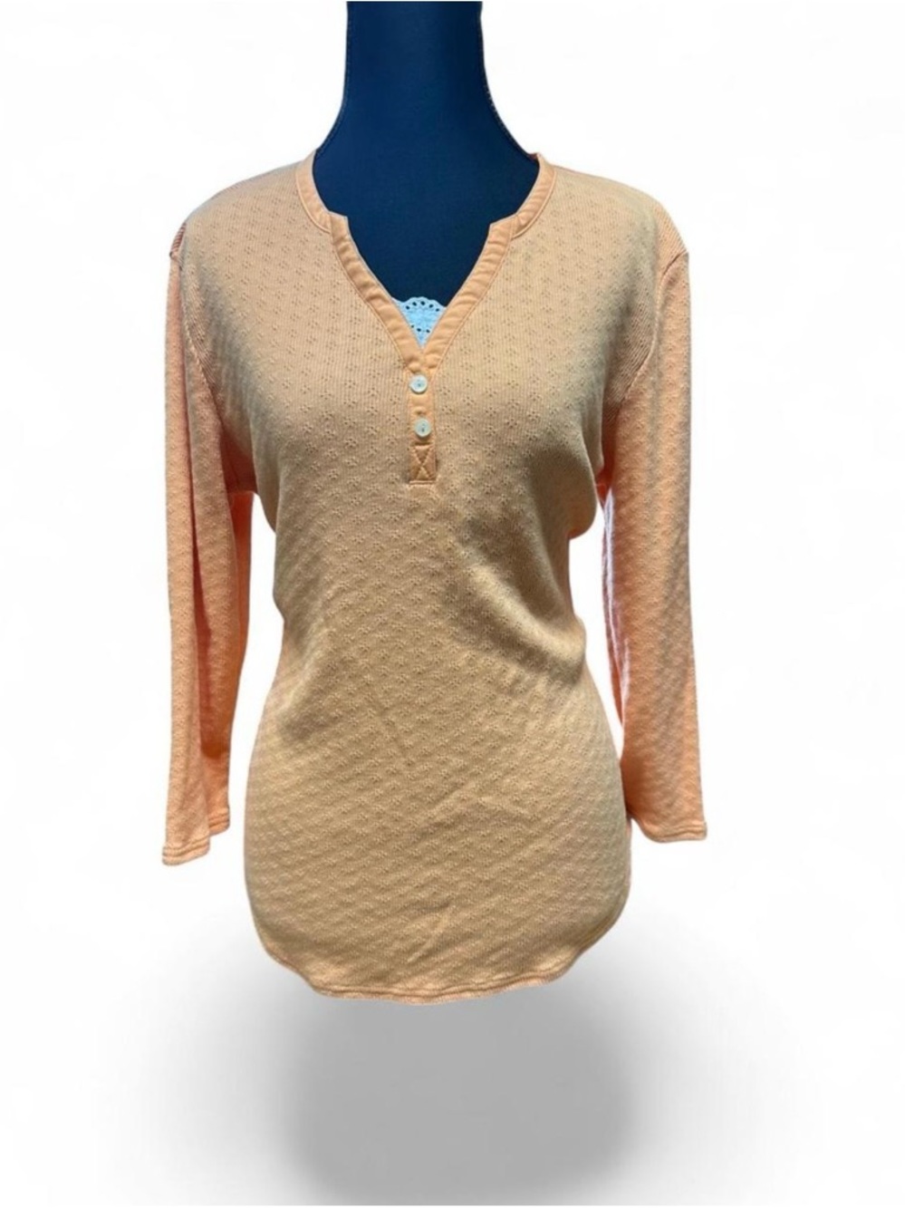 y2k soft peach henley top baby tee vibe fairy grunge coquette knit early 2000s